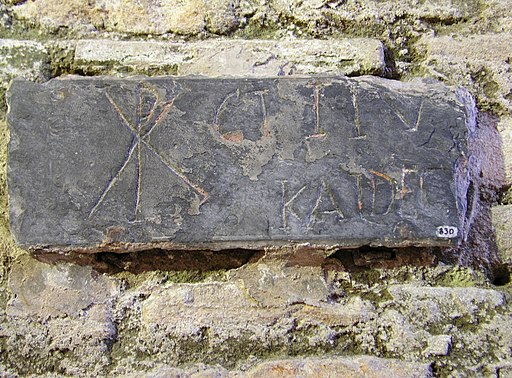 Christan chi rho symbol in Roman catacombs